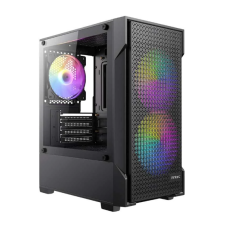 Antec VX100M ARGB Mini Tower Black Micro-ATX Gaming Desktop Case